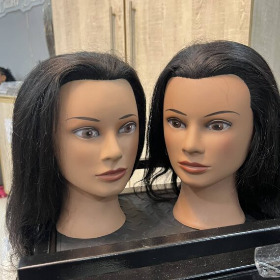 mannequin with human hair