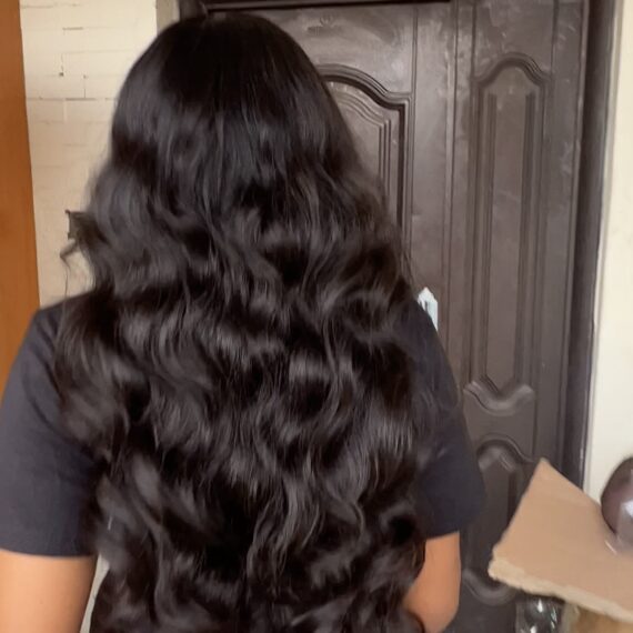 Raw natural wavy unit 5by5 closure