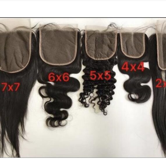 16 inches closure/frontal SWISS LACE(straight, wavy,bouncy) natural colour